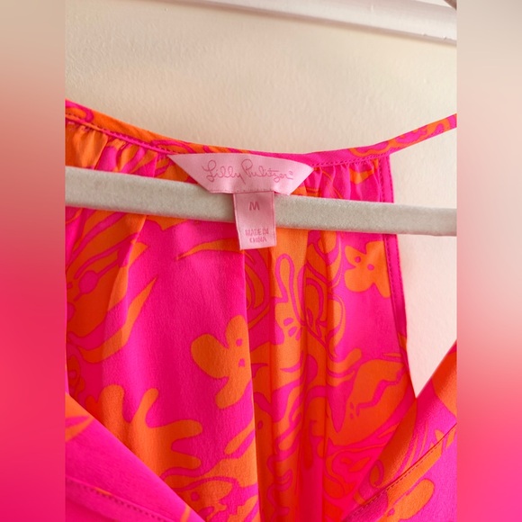 Lilly Pulitzer Silk Tank Top Pink Orange
Tropical Paisley Tassel Tie M - Picture 4 of 6